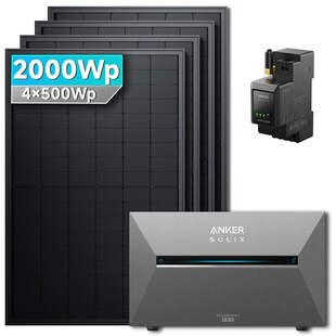 Solarmars® 2000W Balkonkraftwerk mit Speicher, Anker SOLIX Solarbank 3 E2700 Pro - Ohne Halterung 