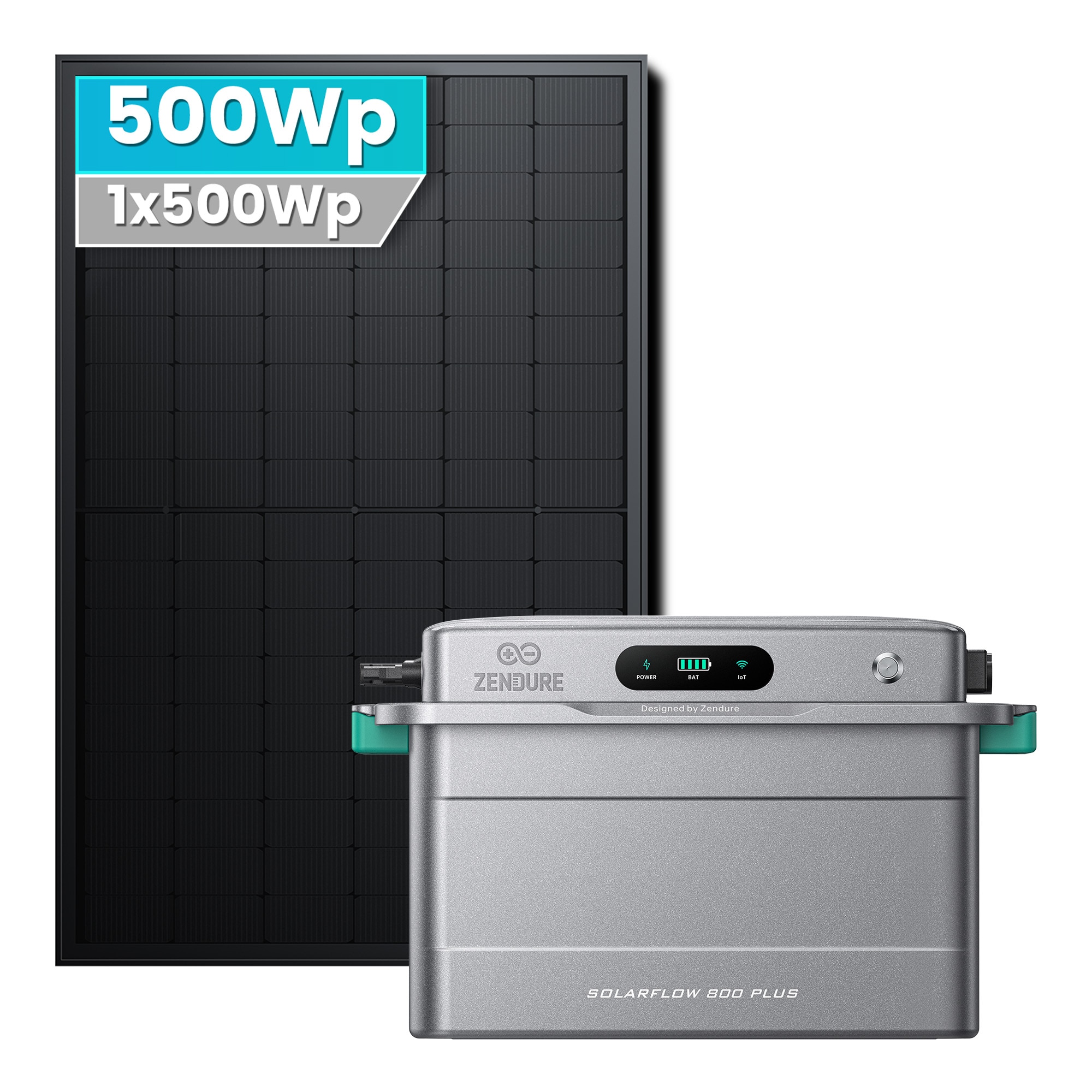 Solarmars&reg; 500W Balkonkraftwerk mit Speicher,Zendure SolarFlow 800 Plus 