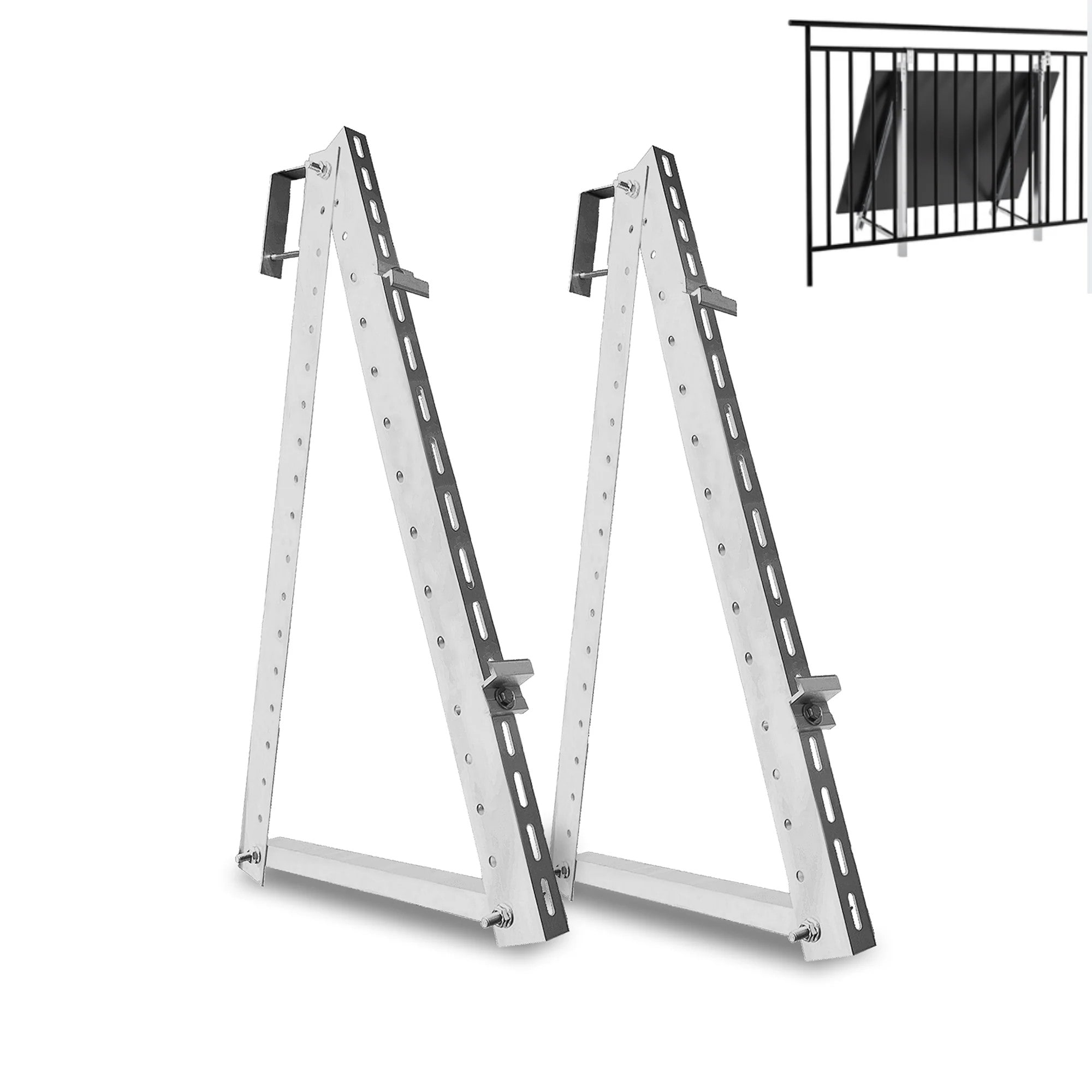 Balkonkraftwerk Halterung f&uuml;r 1 Solarmodul,Verstellbar 0&ndash;40&deg;, Solarmodul Halterung f&uuml;r Balkon, Garten, Flachdach & Wand, PV Halterung, 0% MwSt 