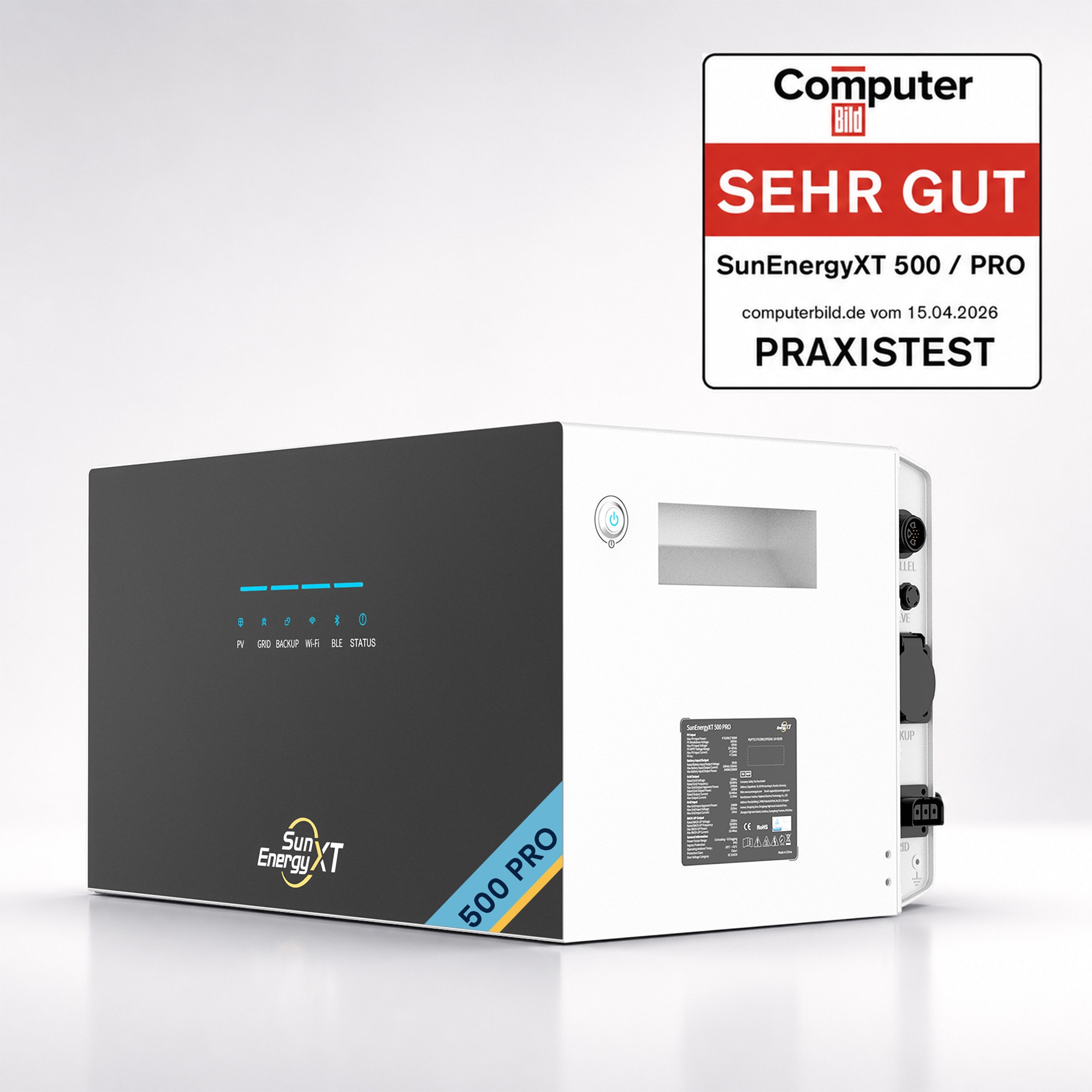 SunEnergyXT 500 PRO 5kWh Speicher 2400W Wechselrichter Notstrom 4 MPPT 