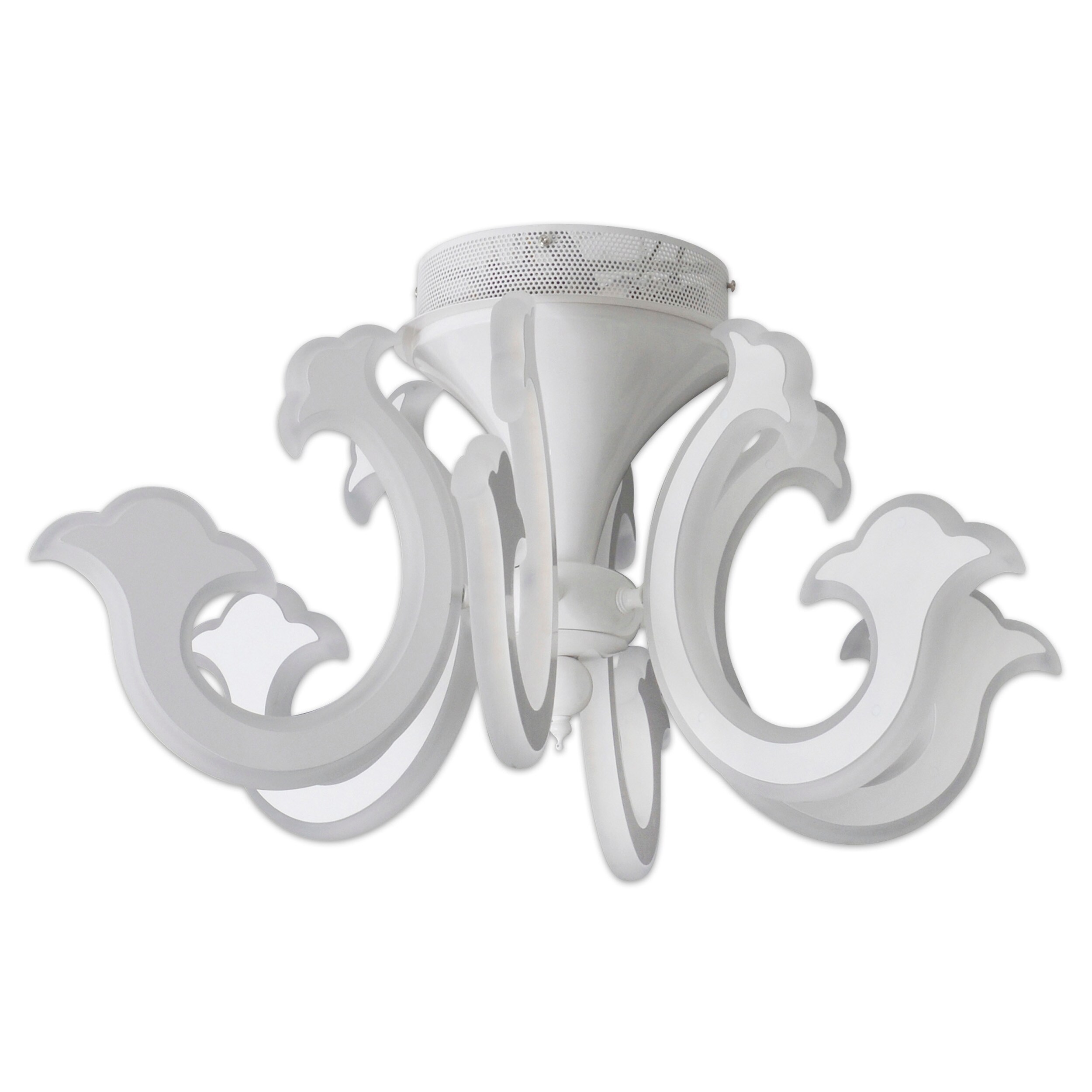 N&auml;ve LED-Krone wei&szlig; d: 66cm "LUDWIG" 