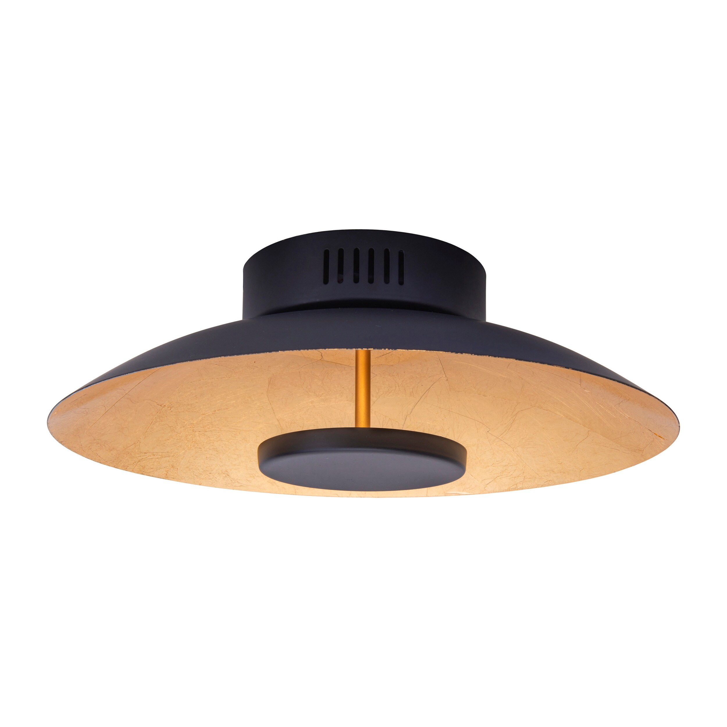 N&auml;ve LED Deckenleuchte "FIRENZE" &Oslash;: 30cm schwarz/gold 
