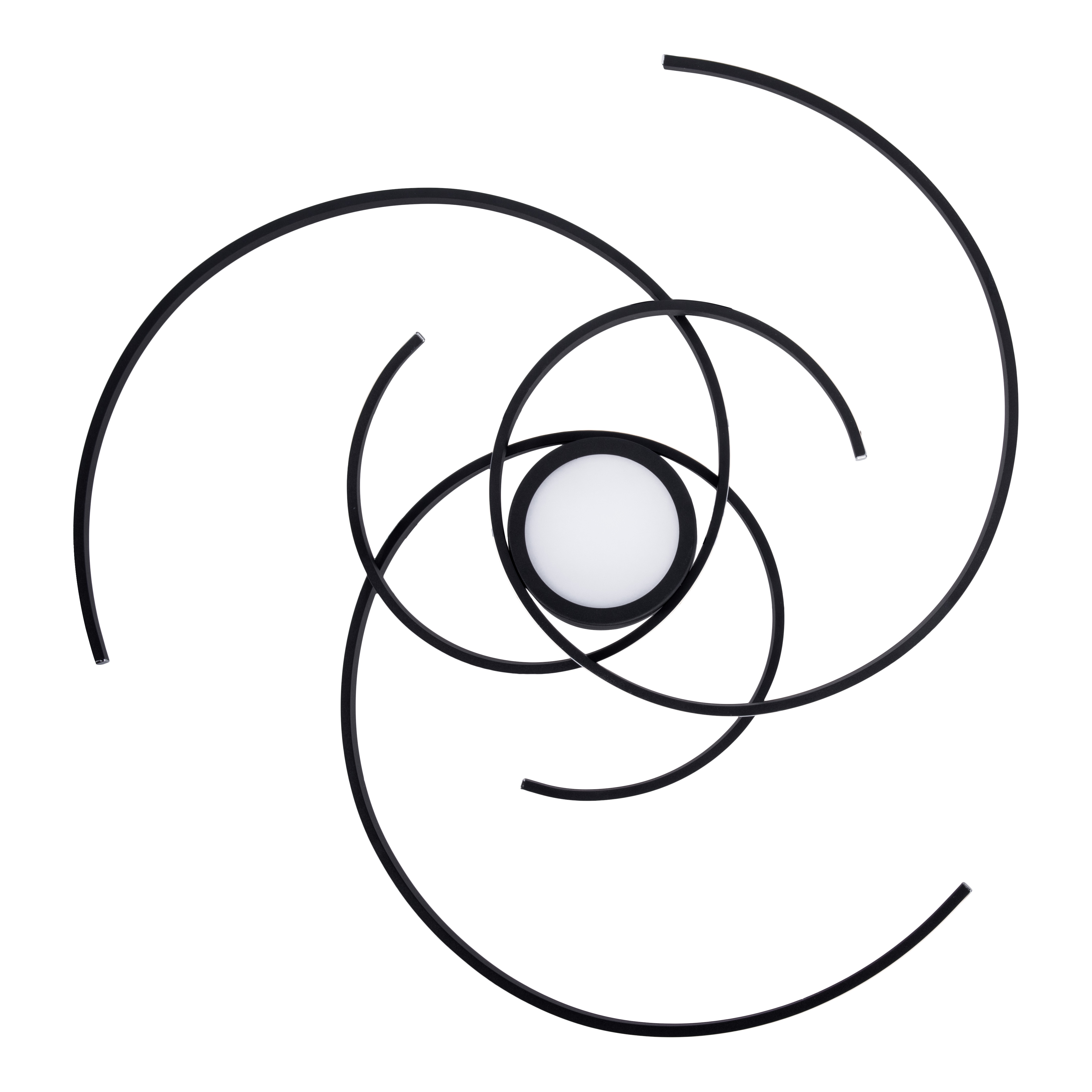 N&auml;ve LED Deckenleuchte "RADON" &Oslash;: 75cm schwarz 