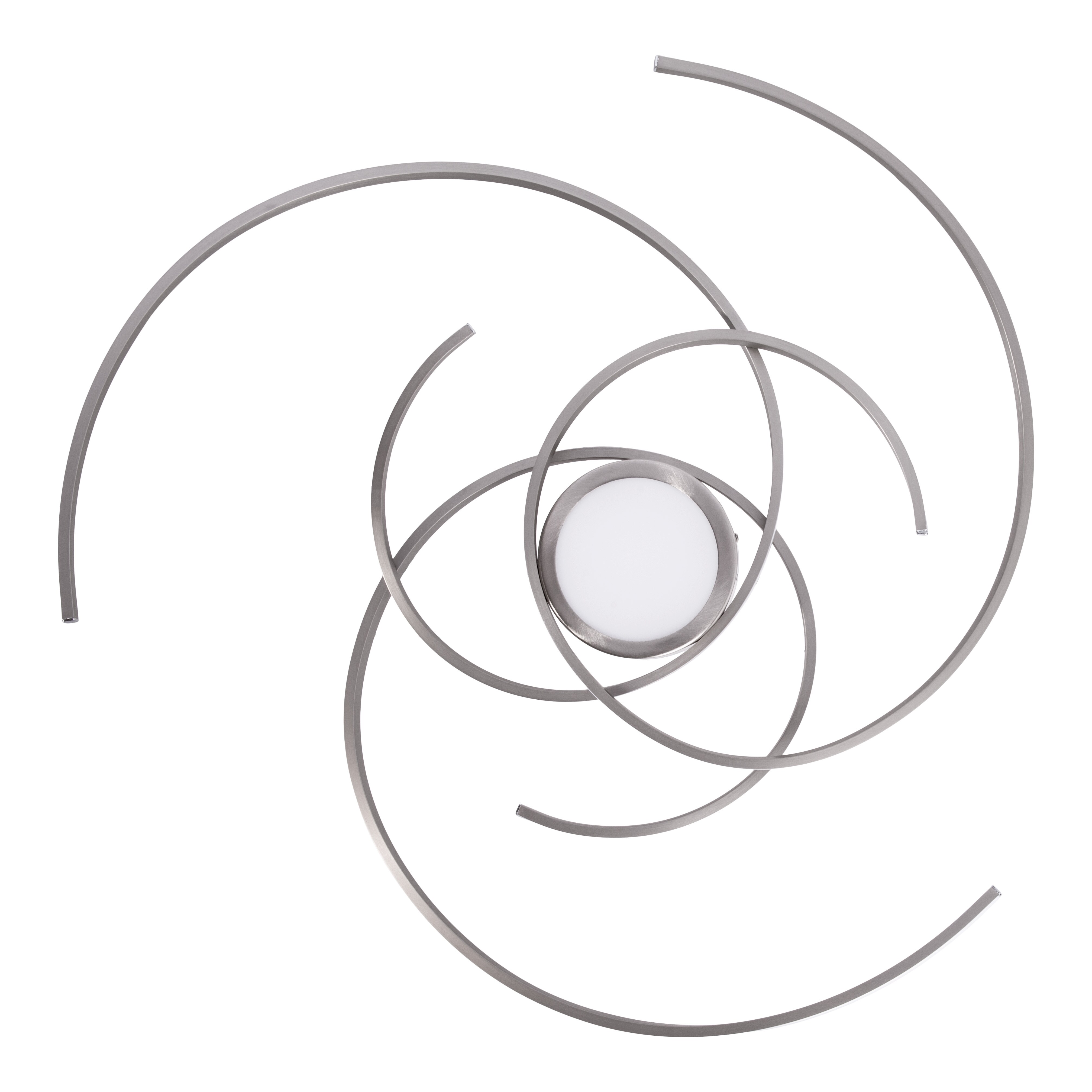 N&auml;ve LED Deckenleuchte "RADON" &Oslash;: 75cm silber 