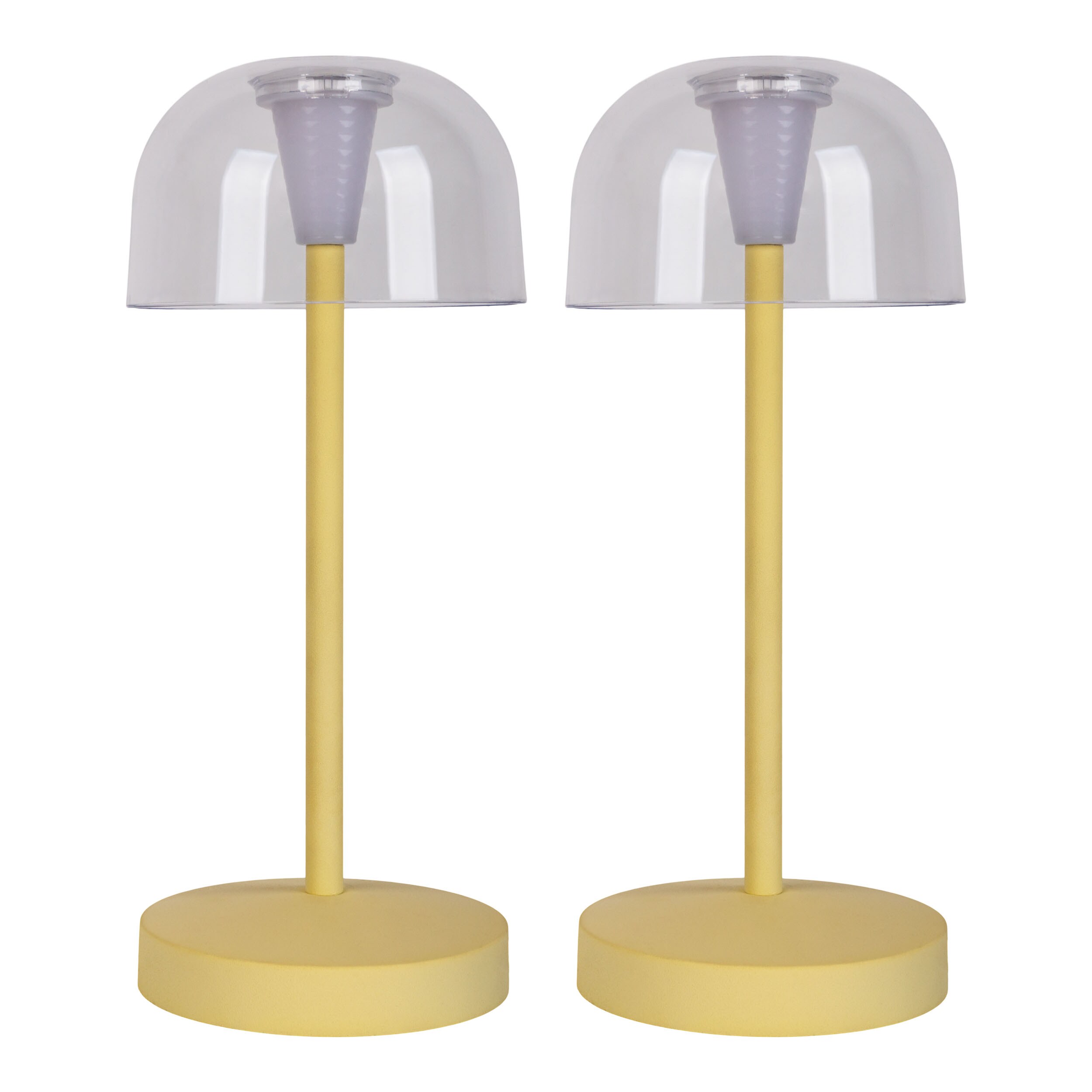 N&auml;ve 2er-Set Akku-/Tischleuchte "GOMBA" H: 18,5cm gelb 