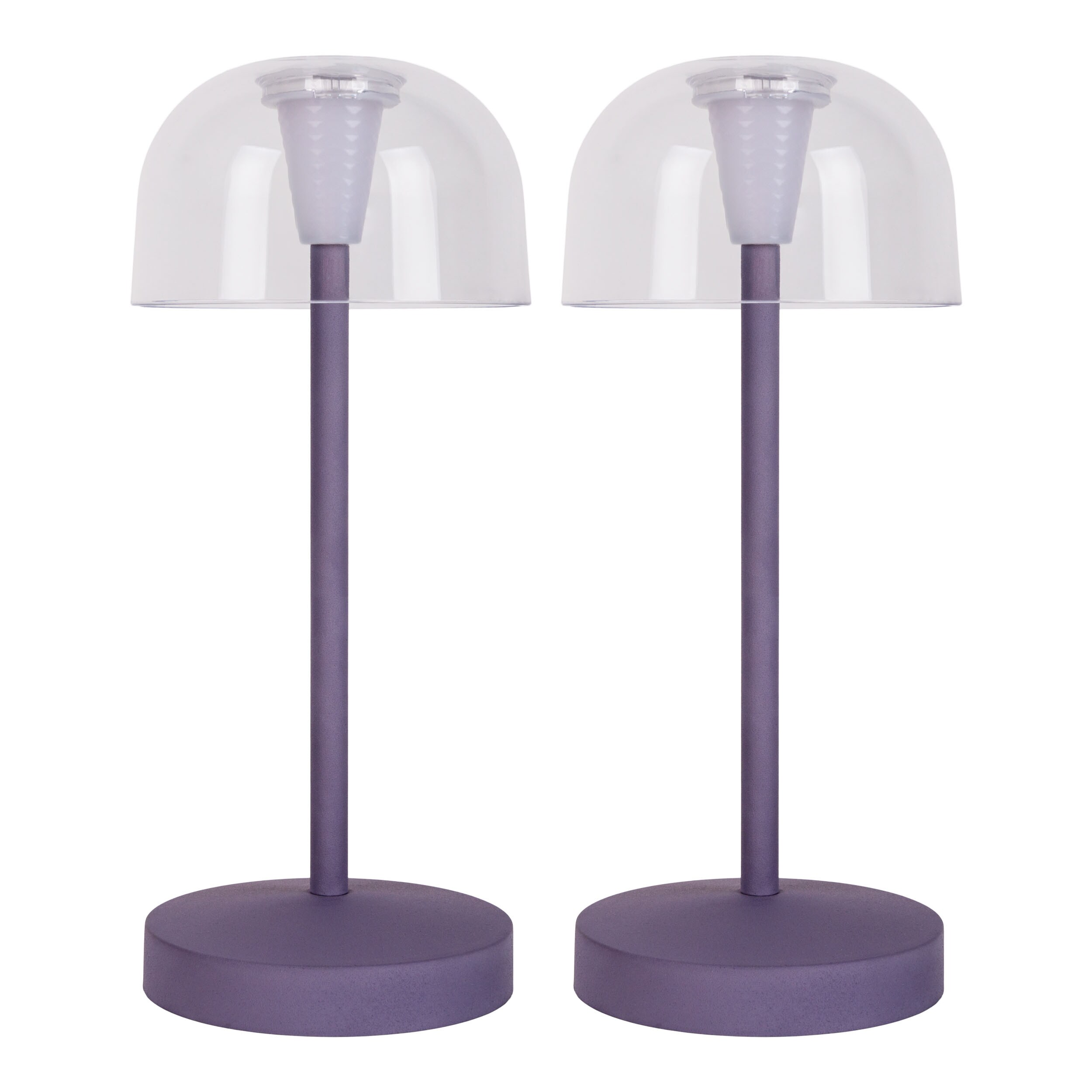 N&auml;ve 2er-Set Akku-/Tischleuchte "GOMBA" H: 18,5cm brombeere 