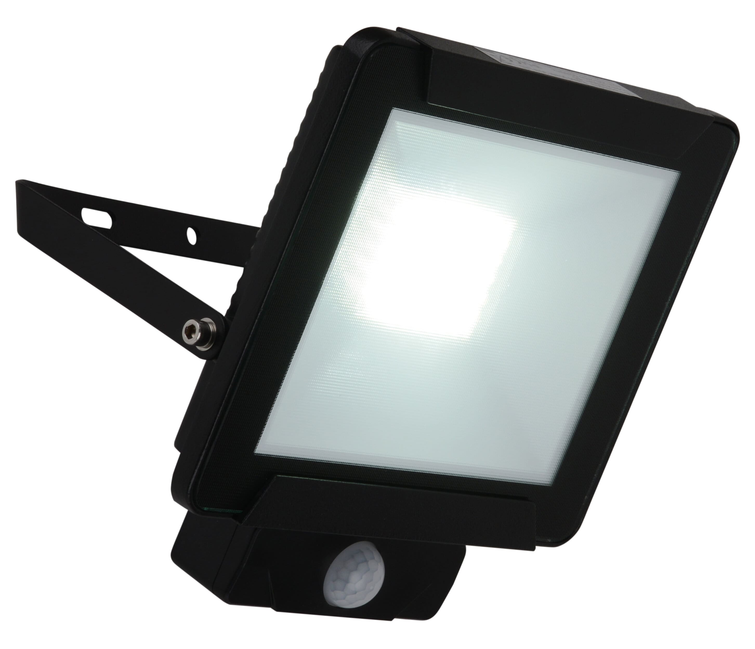 N&auml;ve LED Au&szlig;enleuchte "RADIA" L: 18,5cm 30W inkl. Sensor / schwarz 