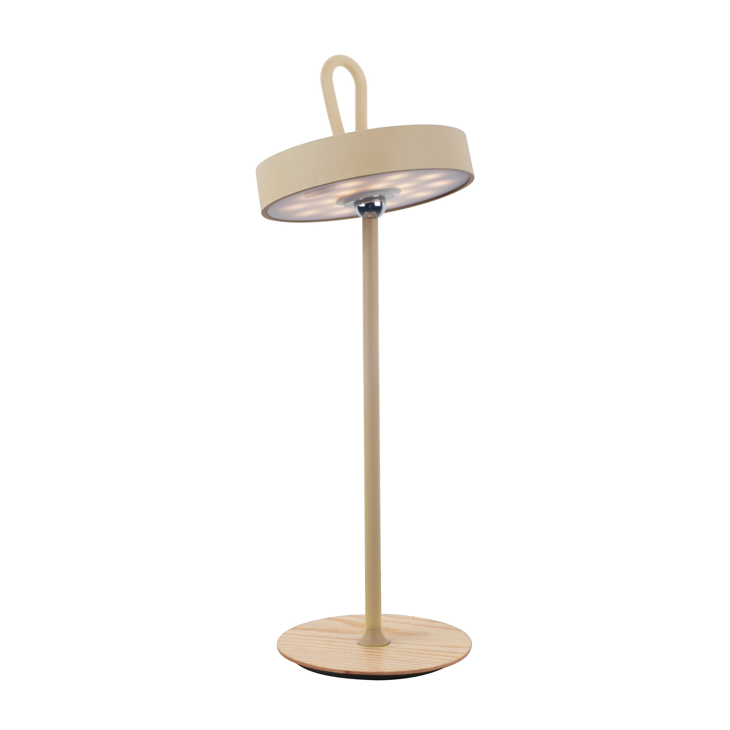 N&auml;ve LED-Akku-Tischleuchte "ELLI" frost almond 