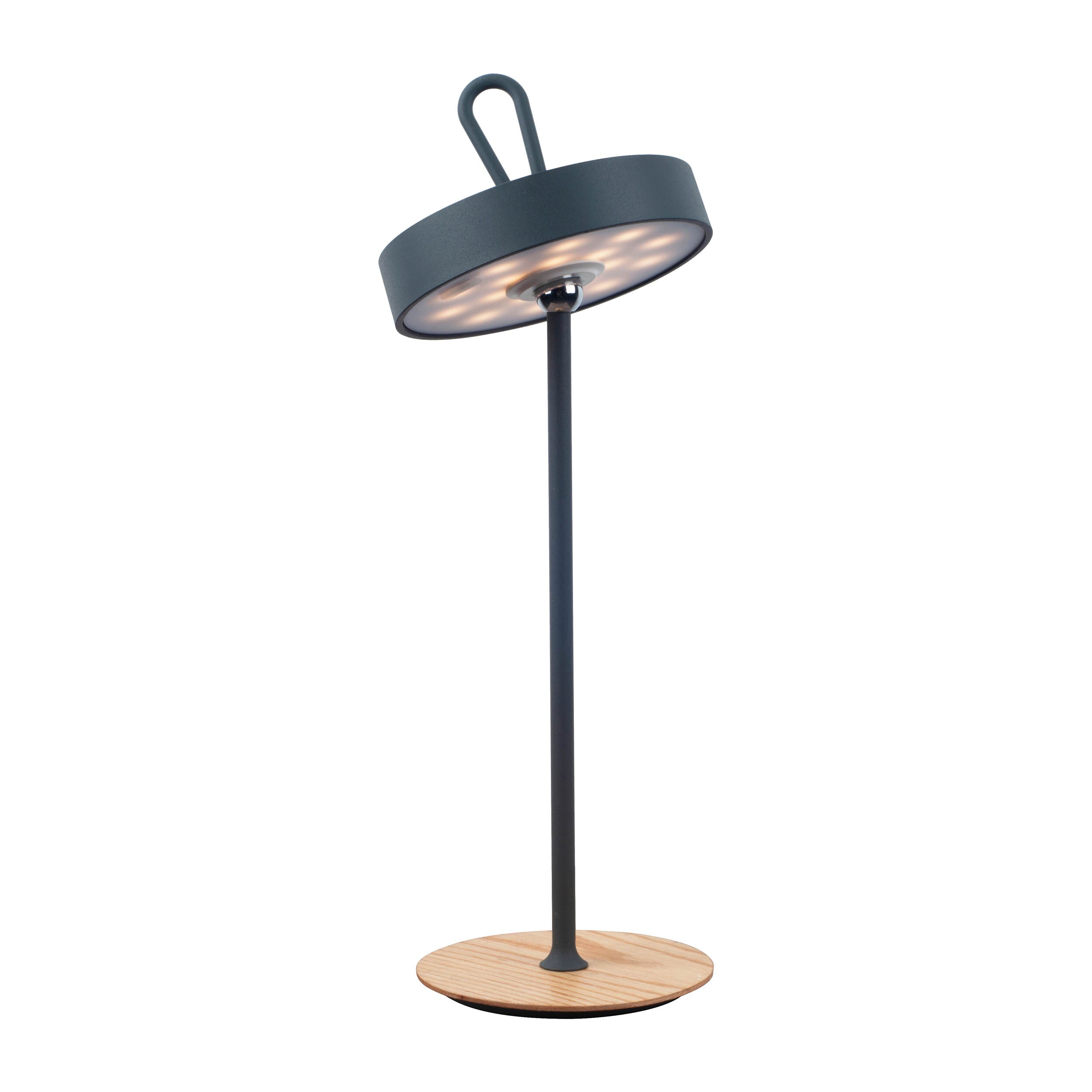 N&auml;ve LED-Akku-Tischleuchte "ELLI" grau 