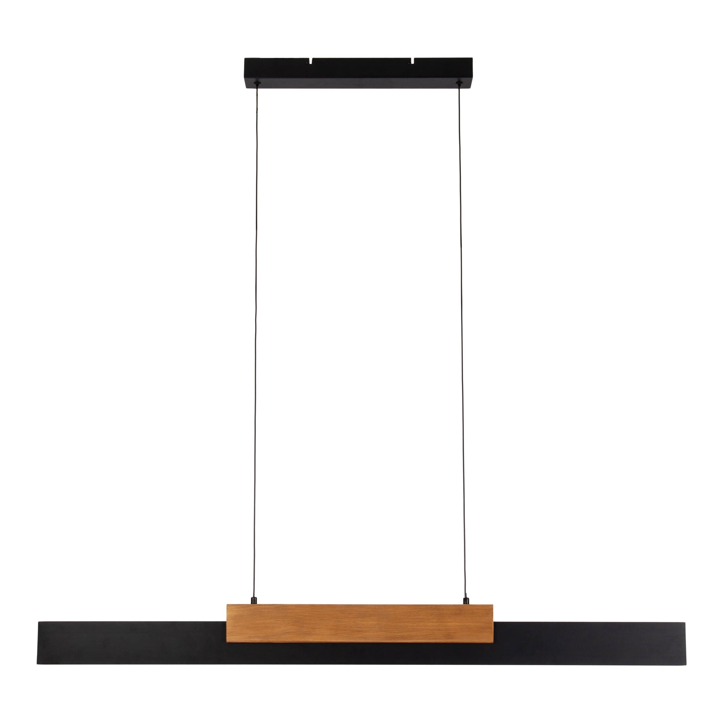 N&auml;ve LED Pendelleuchte "WIEBKE" L: 120,5cm schwarz/braun 