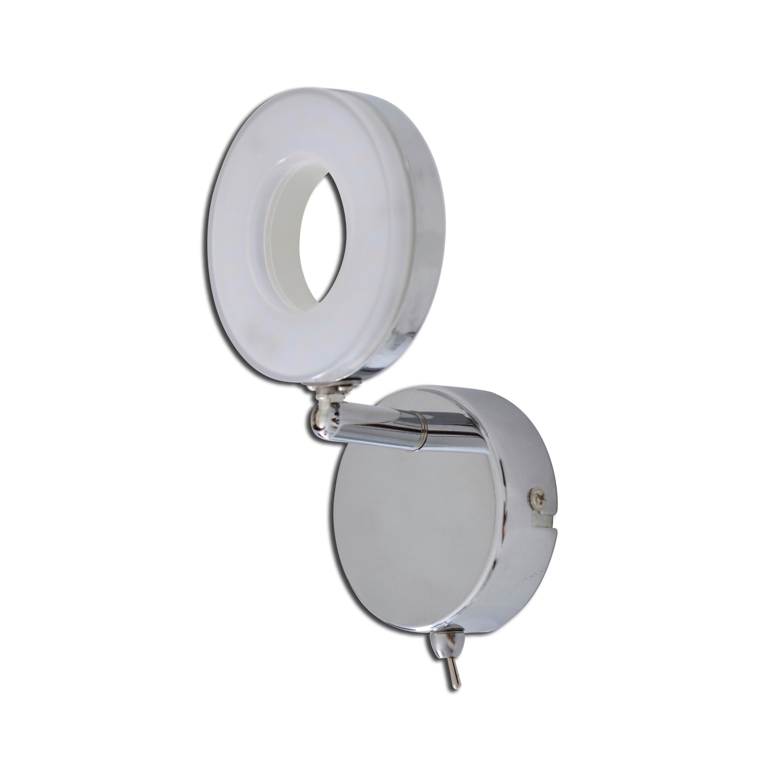 N&auml;ve 1er LED Wand-/ Deckenspot H: 15cm chrom 