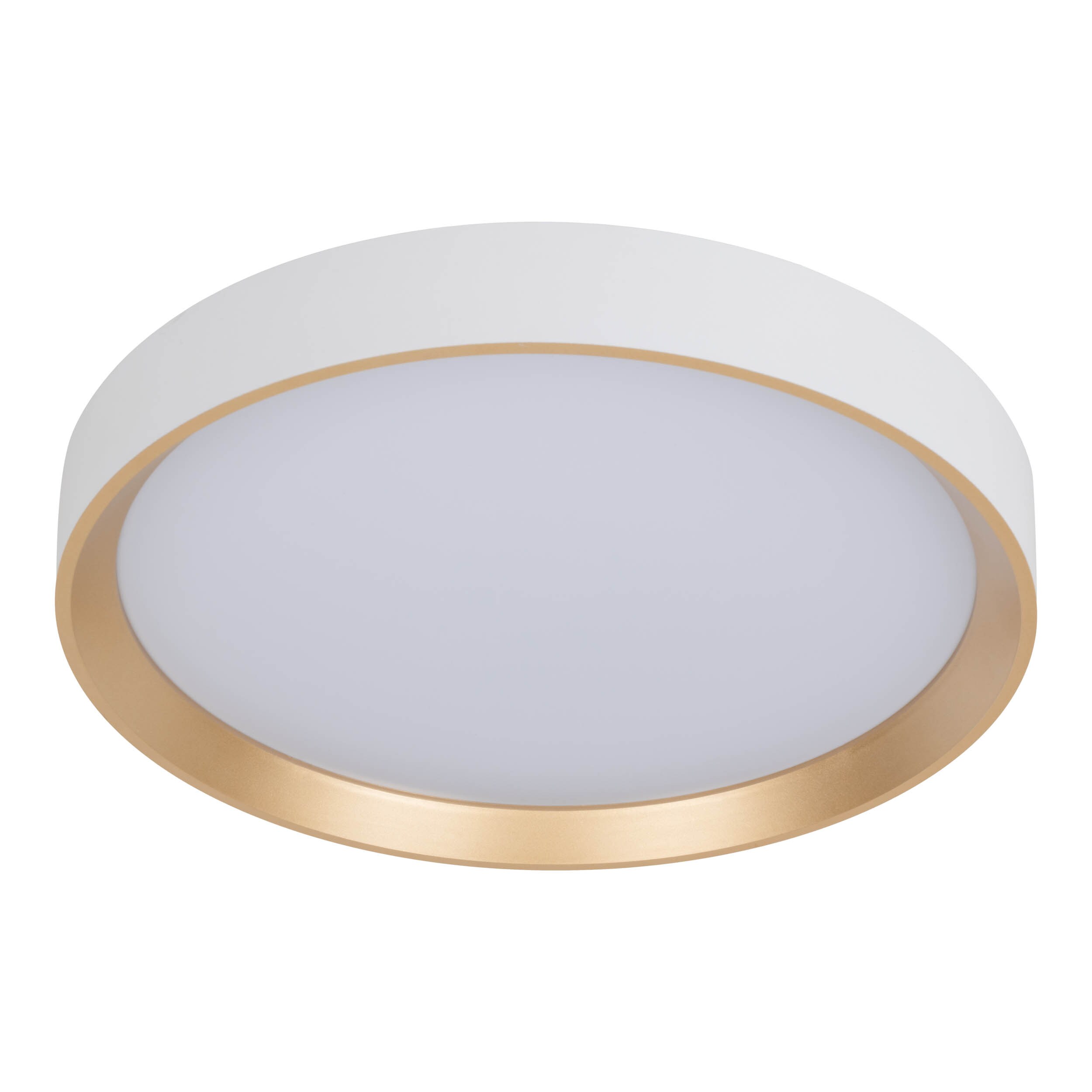 N&auml;ve LED Deckenleuchte "RIO" &Oslash;: 38,3cm wei&szlig;/gold 