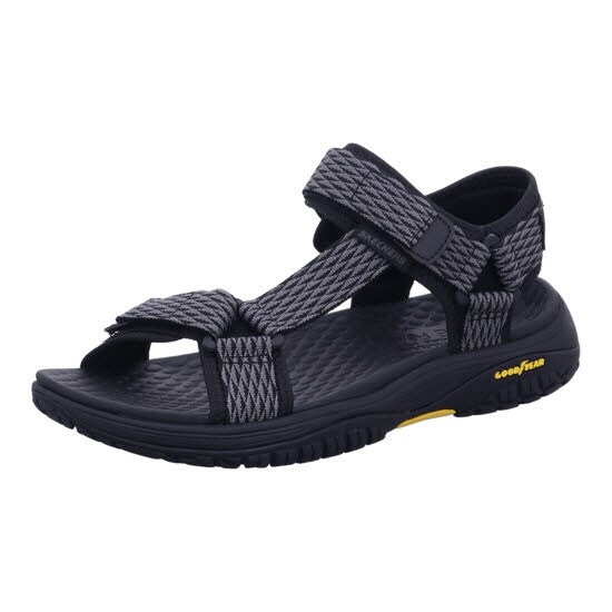 Skechers 204351 BKGY LOMELL - RIP TIDE Schwarz Sandal Gr. 44 