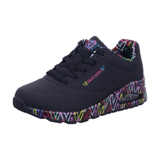 Skechers 155506 BBK UNO - LOVING LOVE Schwarz Shoes Gr. 37 