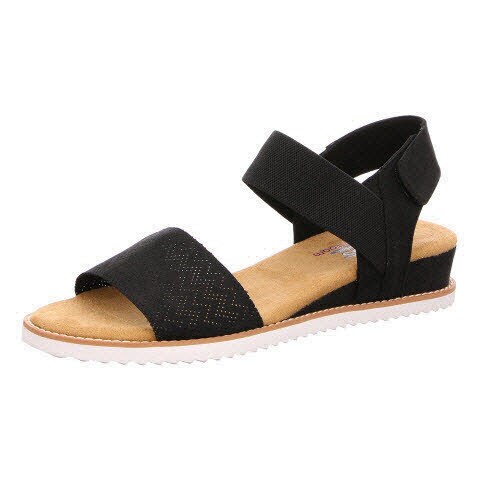 Skechers 31440 BLK DESERT KISS Schwarz Sandal Gr. 37 