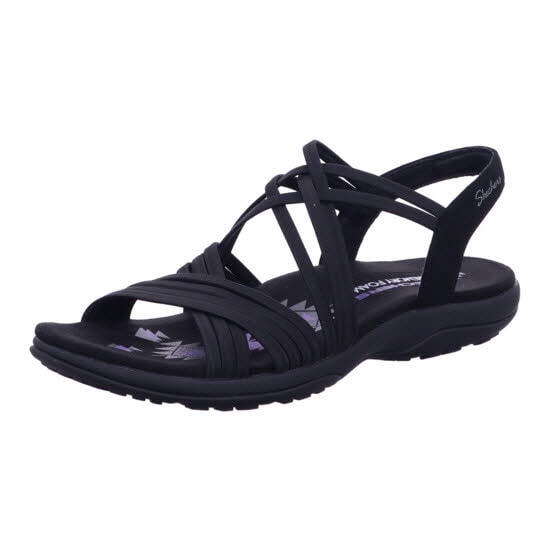 Skechers 163185 BBK REGGAE SLIM - SUNNYSIDE Schwarz Sandal Gr. 35 