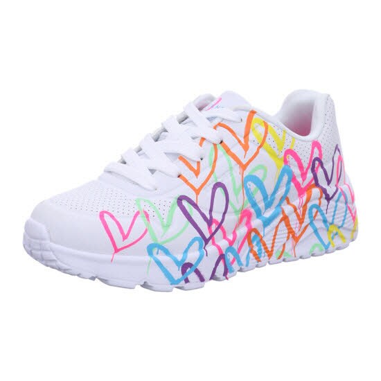 Skechers 314064L WMN UNO LITE - SPREAD THE LOVE Wei&szlig; Shoes Gr. 27 