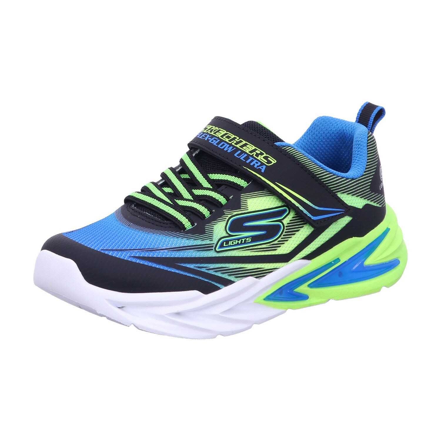 Skechers 400139L BBLM FLEX-GLOW ULTRA - Schwarz Shoes Gr. 33 