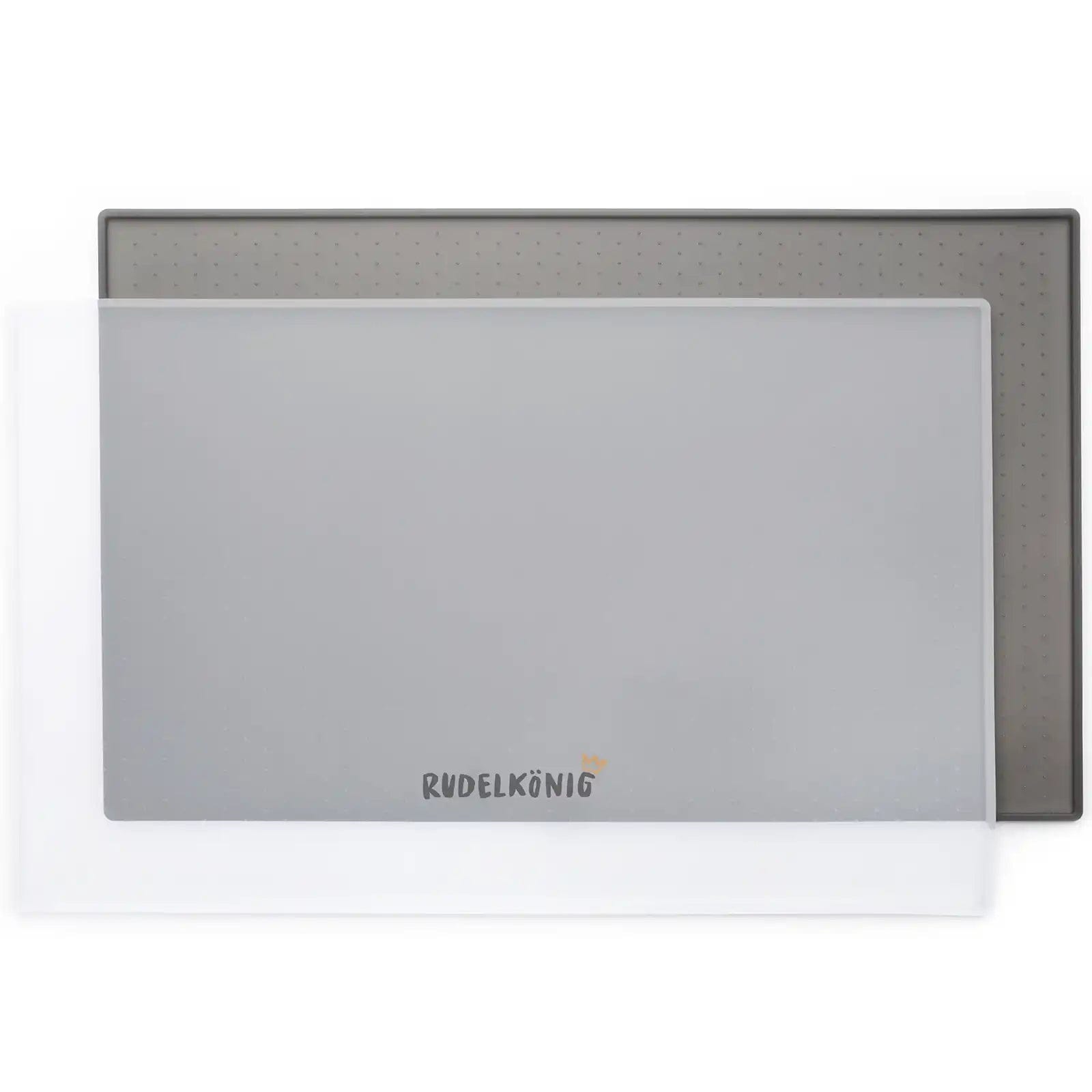 Rudelk&ouml;nig Napfunterlage in wei&szlig; 48x30 cm Futtermatte Silikonmatte wasserdicht rutschfest leicht zu reinigen Hund Katze 