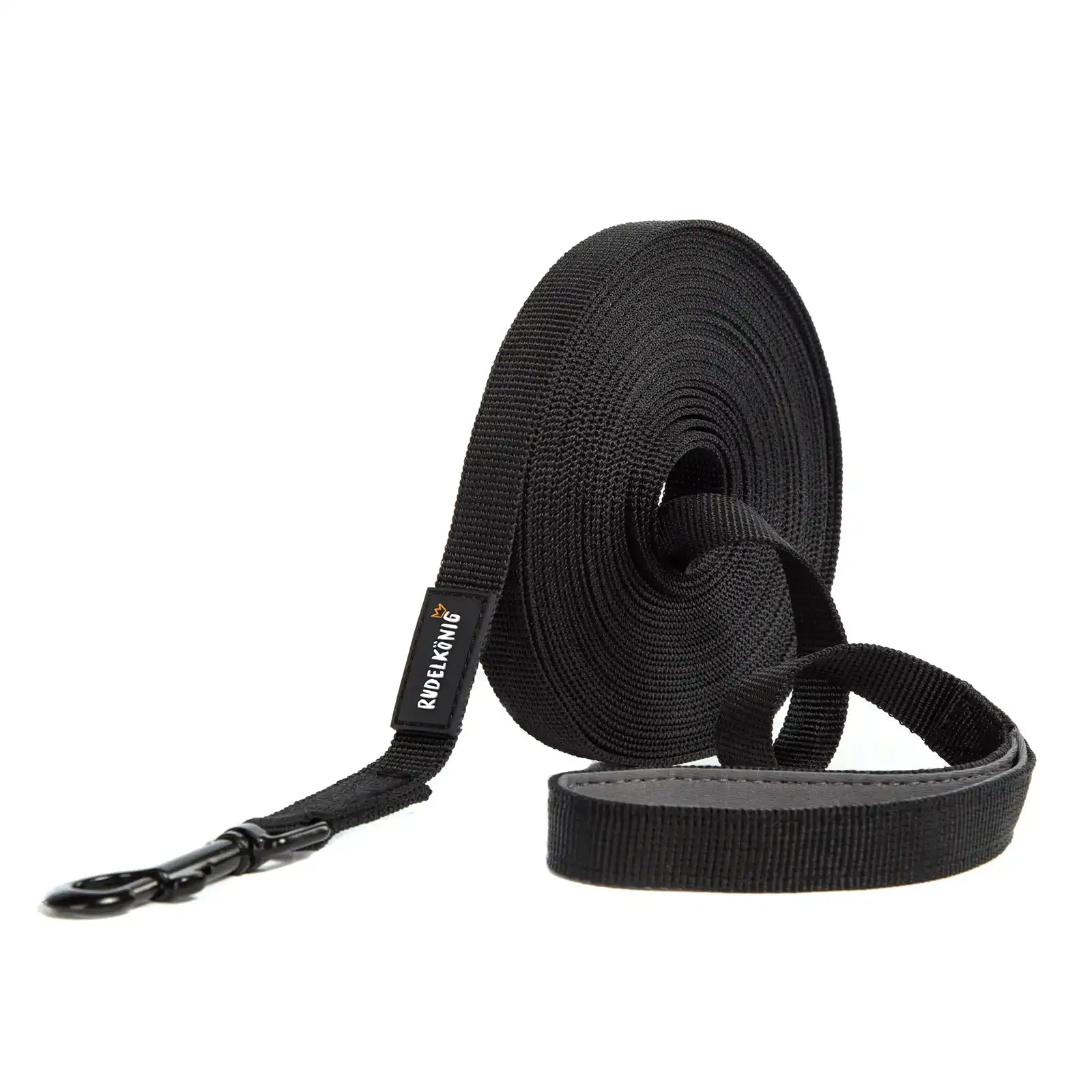 Rudelk&ouml;nig Schleppleine 5m schwarz Hundeleine Trainingsleine Hund robust langlebig verstellbar Outdoor Gassi 