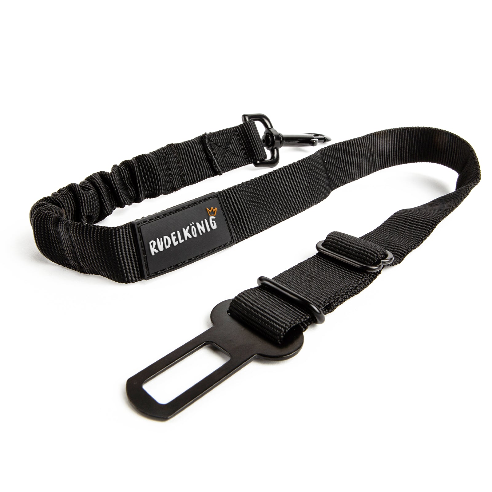 Rudelk&ouml;nig Hundegurt in schwarz Sicherheitsgurt Autogurt Hund Anschnallgurt elastisch verstellbar robust Auto 