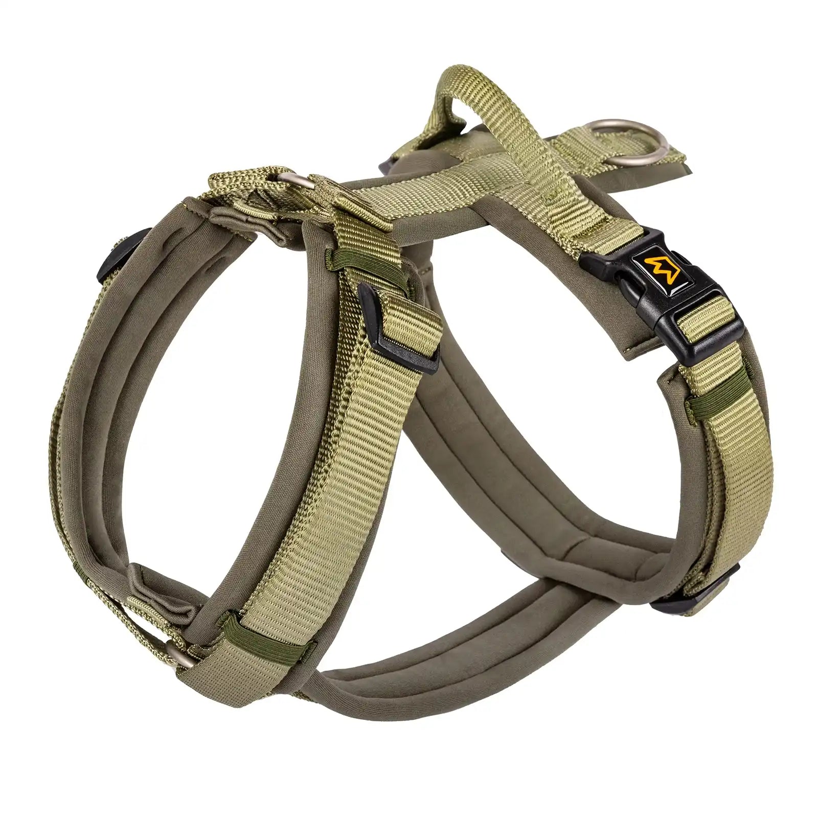 Rudelk&ouml;nig Hundegeschirr Bella Gr&ouml;&szlig;e M in Gr&uuml;n Brustgeschirr Sicherheitsgeschirr gepolstert verstellbar robust bequem 