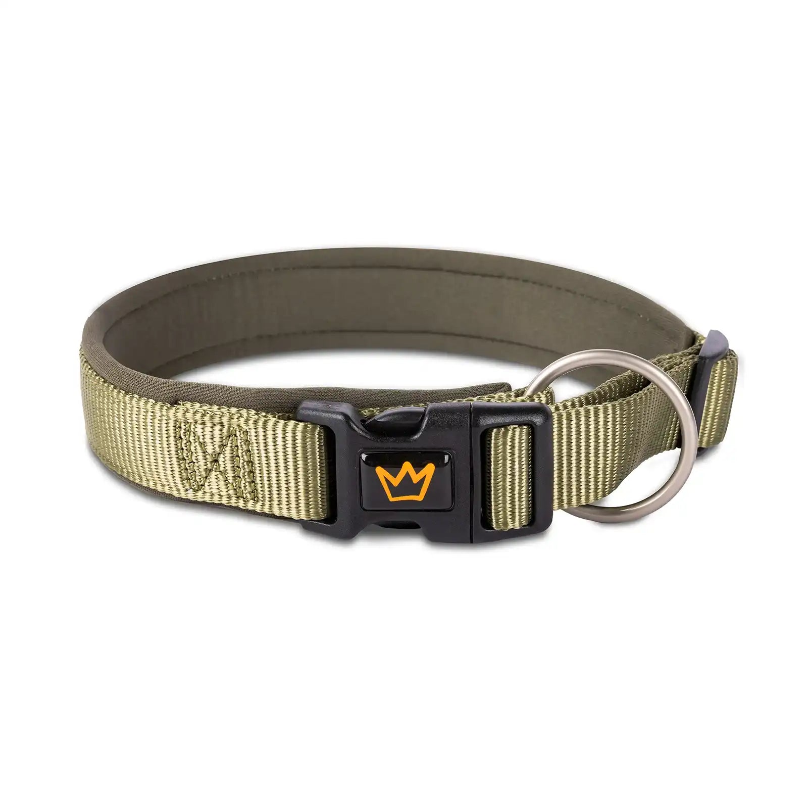 Rudelk&ouml;nig Hundehalsband Bella Gr&ouml;&szlig;e 5 in gr&uuml;n Nylon Halsband f&uuml;r Hunde robust verstellbar bequem Training 
