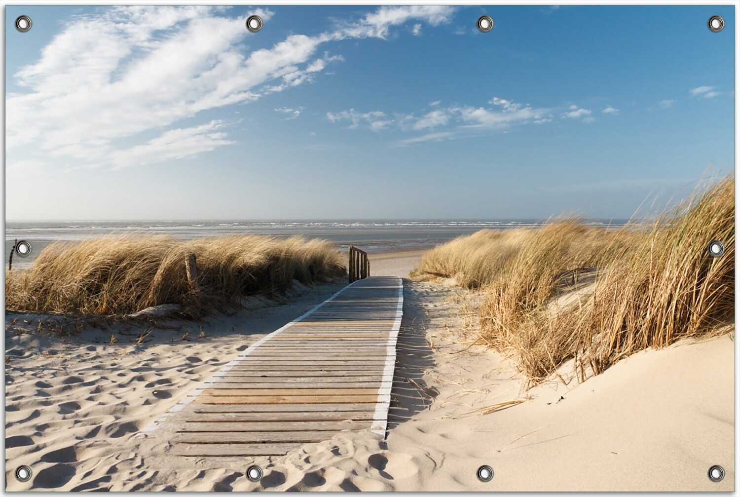 Gartenposter ca. 60 x 90 cm Auf dem Holzweg zum Strand