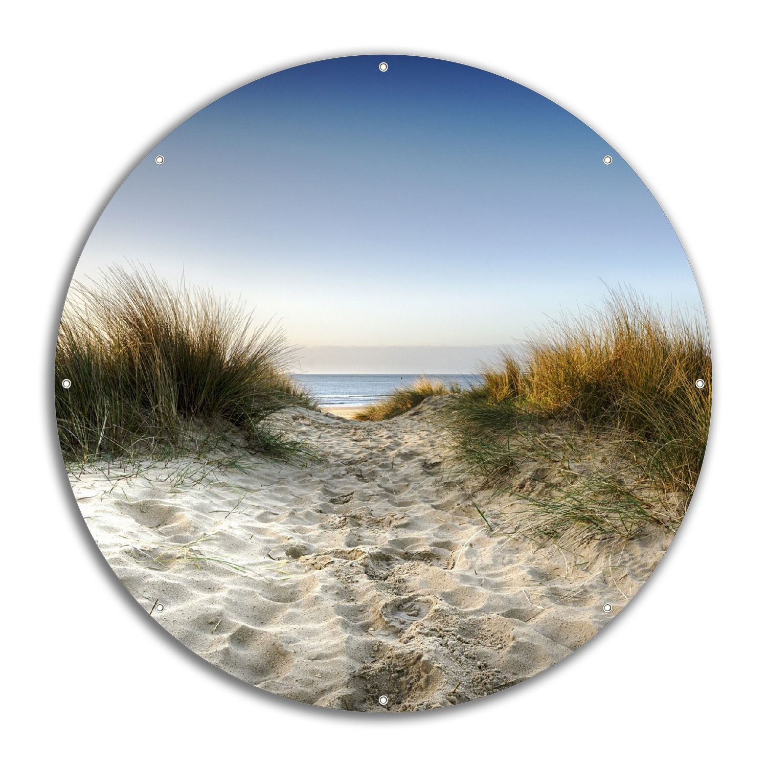 Wallario Gartenposter ca. 80 x 120 cm Weg durch die D&uuml;nen zum Strand am Meer 