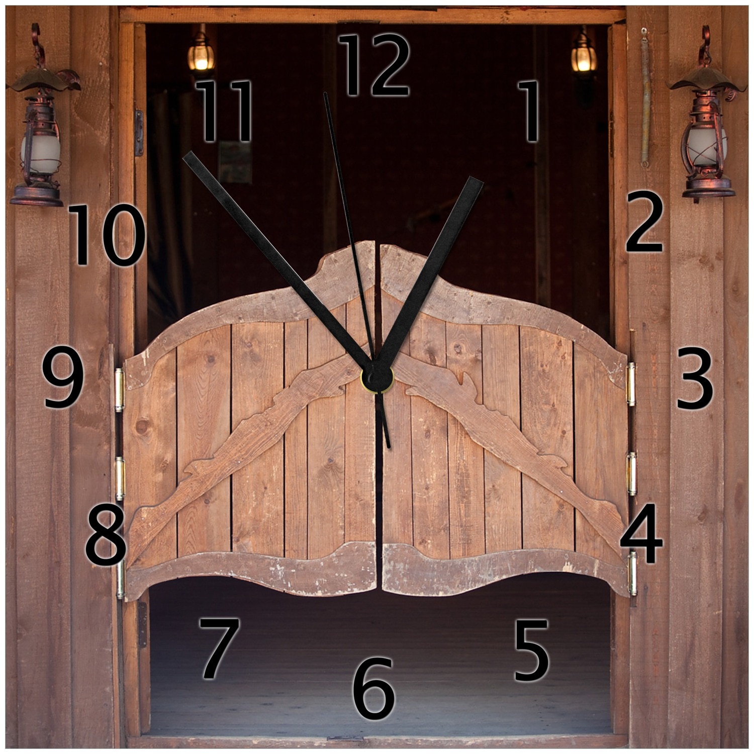 Wallario Uhr 30 x 60 cm, wei&szlig;e Zeiger Saloont&uuml;r 