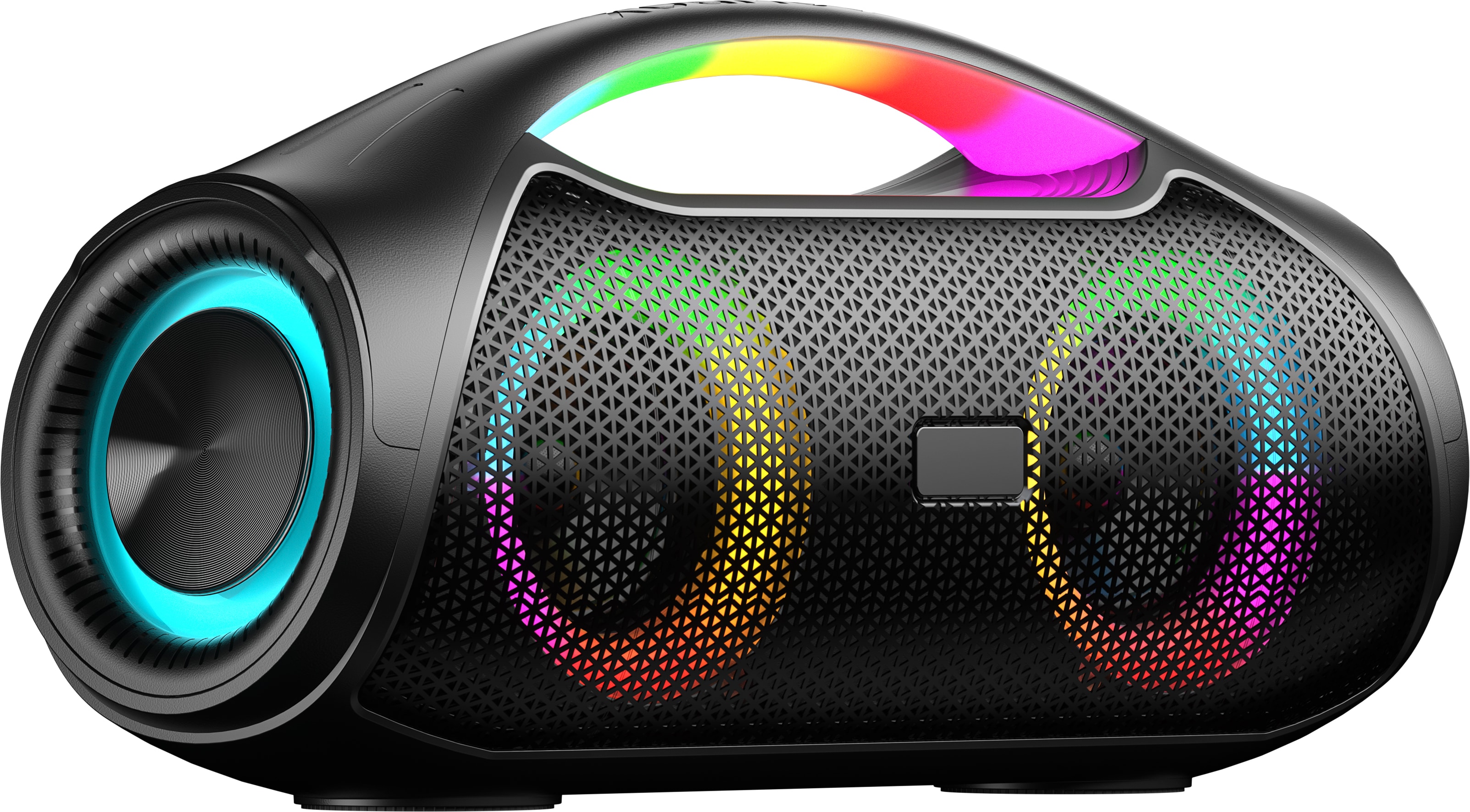 JTC-24 LED Bluetooth BoomBox30, 30W Stereo, USB, AUX, microSD, RGB LED Beleuchtung 
