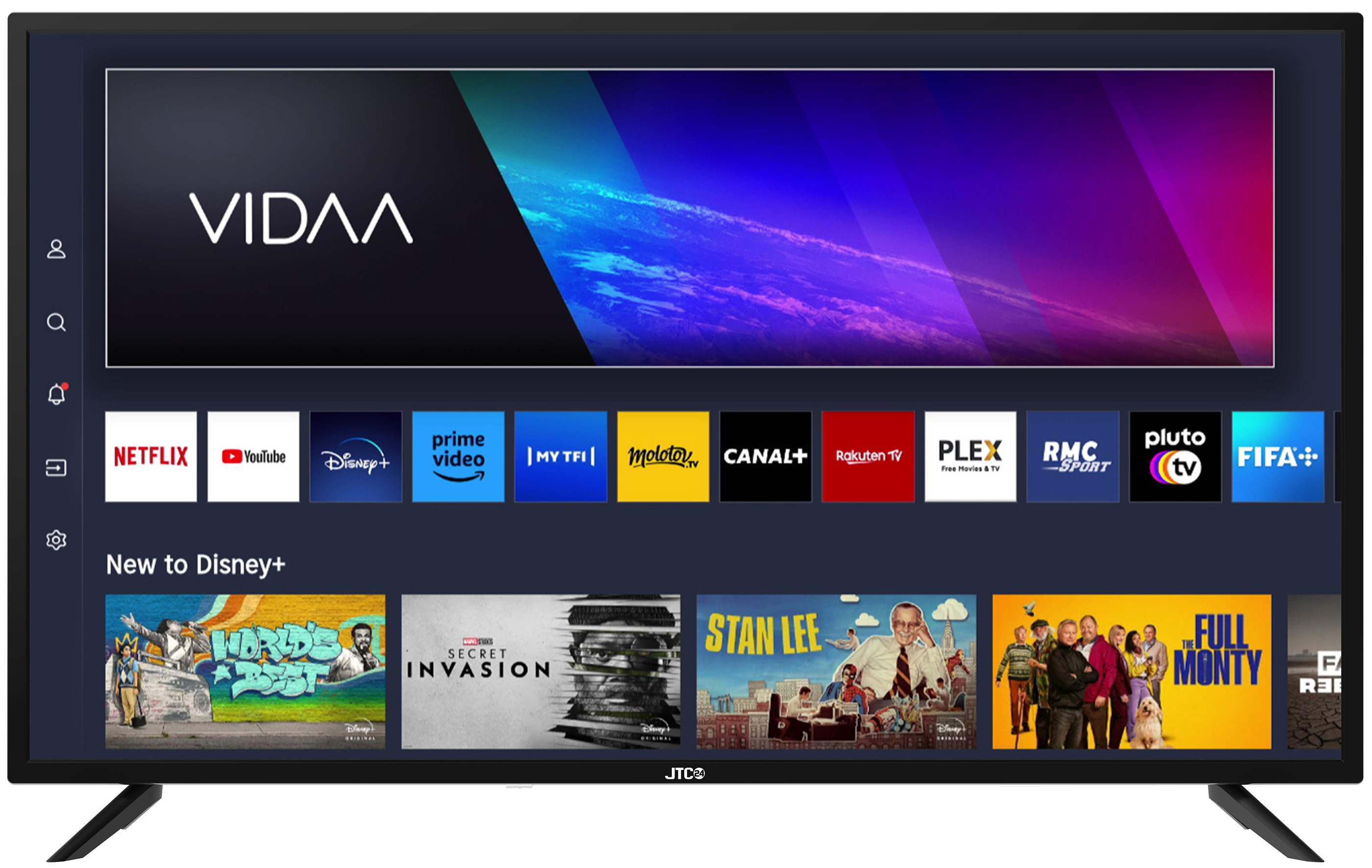 JTC-24 JTCS40F39401SL, 40" (40 Zoll / 101 cm) Full HD Smart TV/Fernseher, VIDAA Betriebssystem, Triple Tuner 