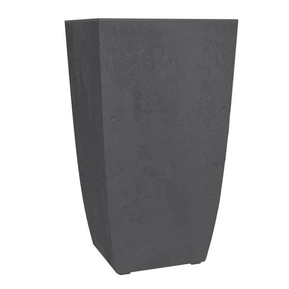 EDA EDA Blumenkasten &ndash; DIVA BASALT &ndash; Anthrazitgrau &ndash; Hohes Quadrat &ndash; 42 cm (L) &ndash; 43,5 x 43,5 x 78,2 cm (H) &ndash; EDA &ndash; Herausnehmbarer Innenkasten 