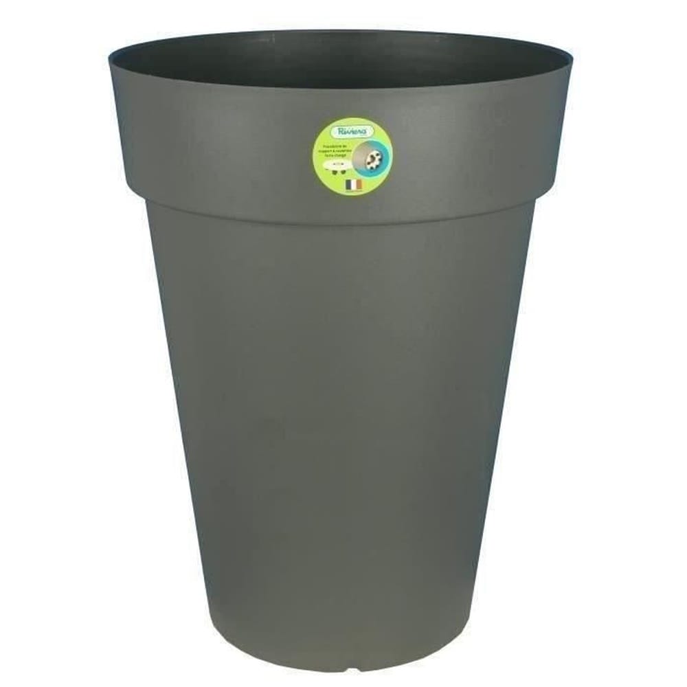 RIVIERA RIVIERA SOLEILLA BLUMENTOPF - RUND - &Oslash; 40 x 53 cm - Glitzergrau 