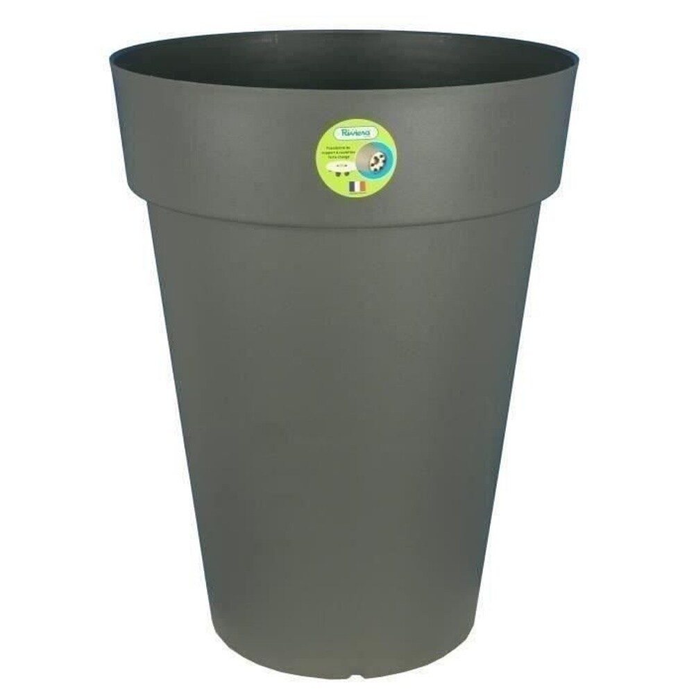 RIVIERA SOLEILLA BLUMENTOPF - RUND - Ø 40 x 53 cm - Glitzergrau
