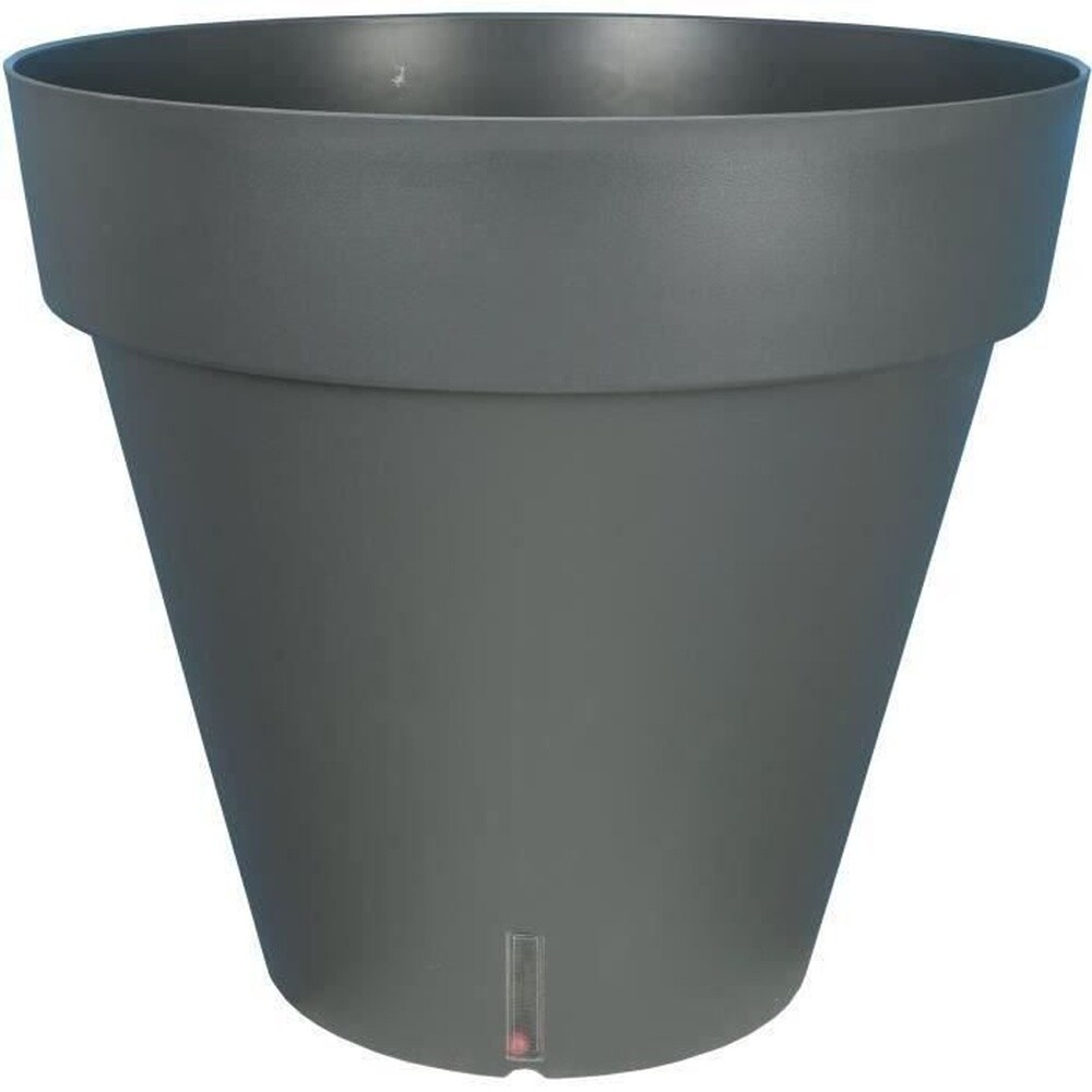 RIVIERA LOFT runder Blumenkasten – Kunststoff – Durchmesser 30 cm – Grau
