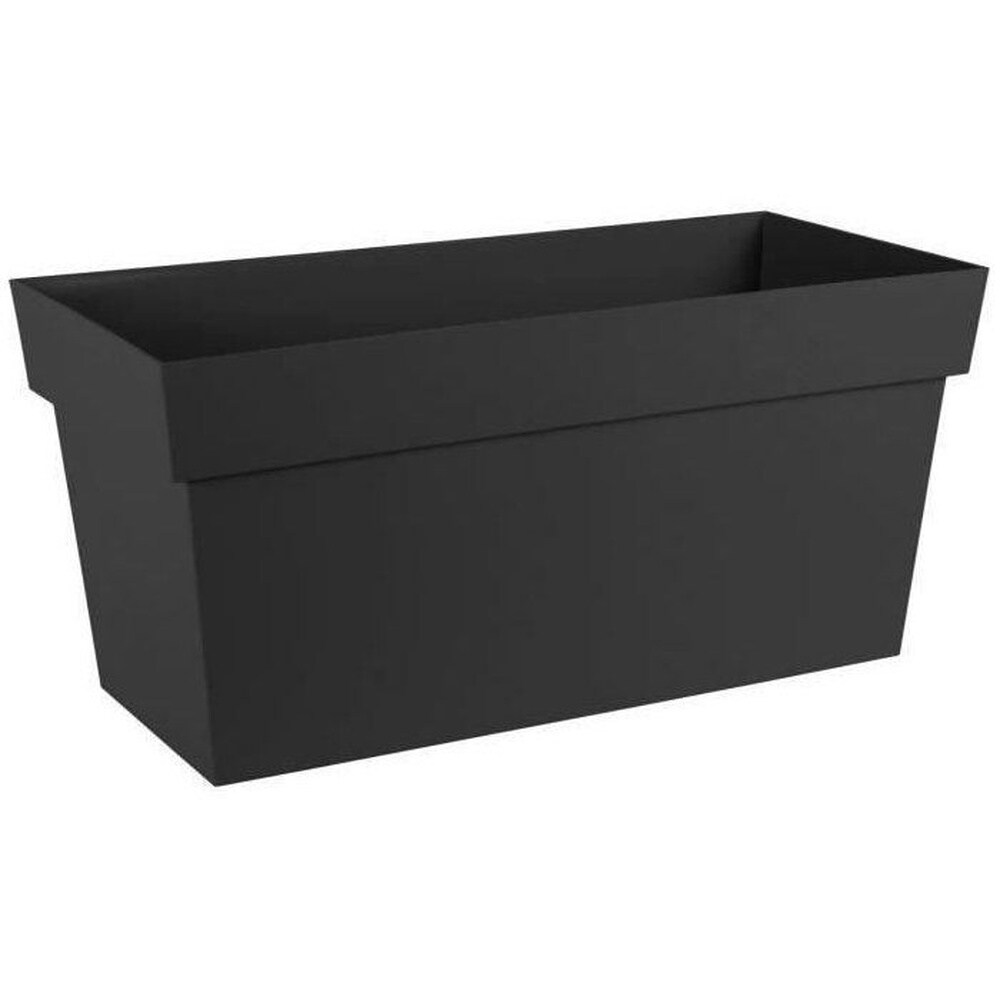 EDA Eda Muret mit toskanischen Rollen &ndash; 79 x 35 x H 39 cm &ndash; 74 L &ndash; Schwarz 