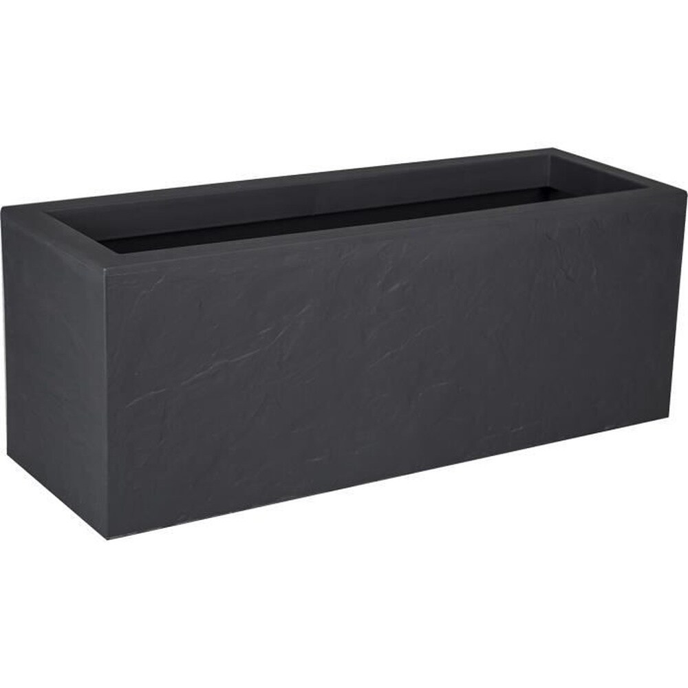 EDA EDA Jardiniere Volcania'Up 57 L - Dekor in Steinoptik - 79,5 x 29,5 x 29,5 cm - Anthrazitgrau 