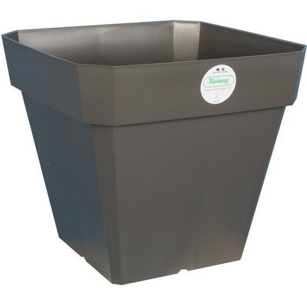 RIVIERA Soleilla Blumentopf – Quadratisch – 40 x 40 cm – Glitzergrau