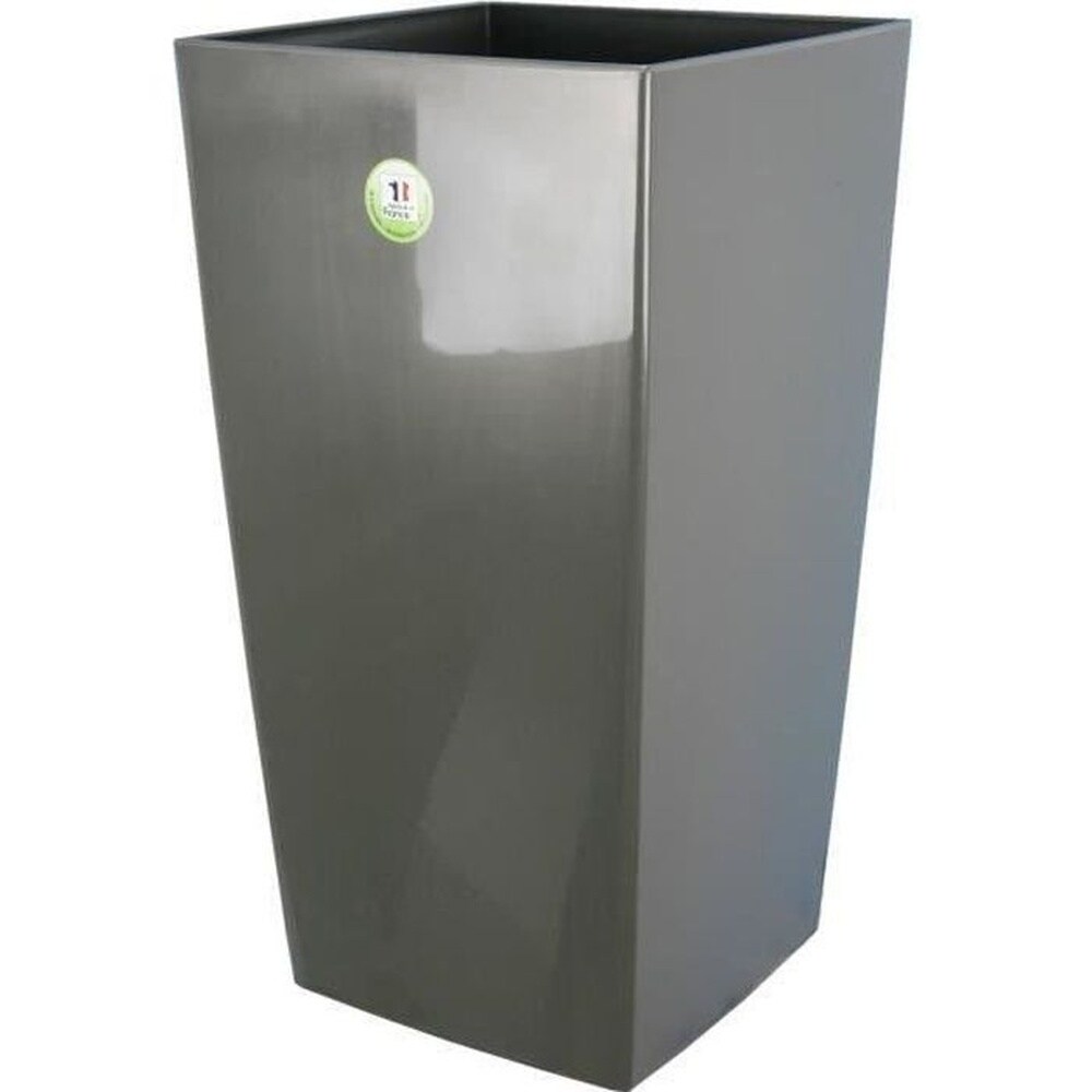 Riviera Blumentopf Nuance - Carré - 29 x 29 x H 52 cm -  - Glitzergrau