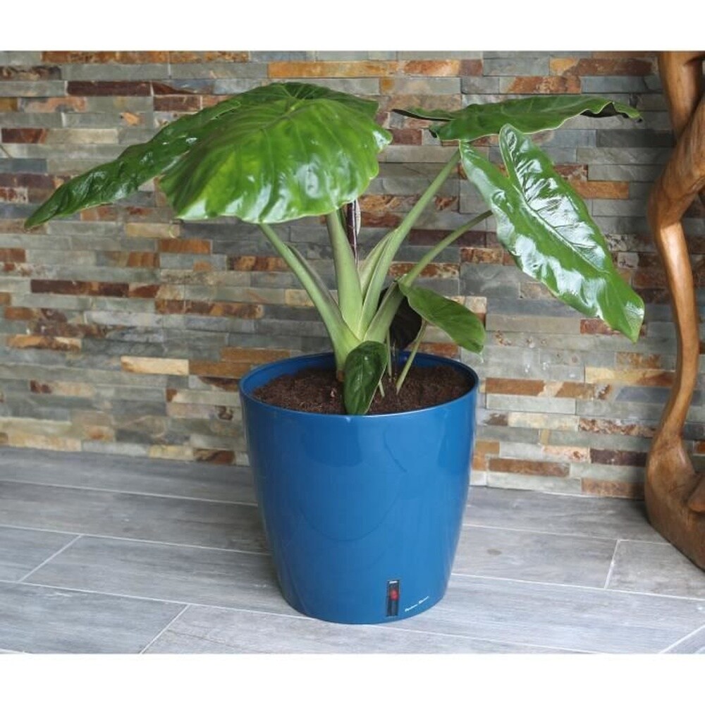 RIVIERA EVA NEU runder Blumenkasten - Kunststoff - Durchmesser 31 cm - Blau