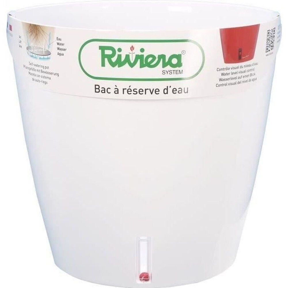 RIVIERA Wasserauffangschale – Rund – Ø 36 x H 33 cm – Weiß