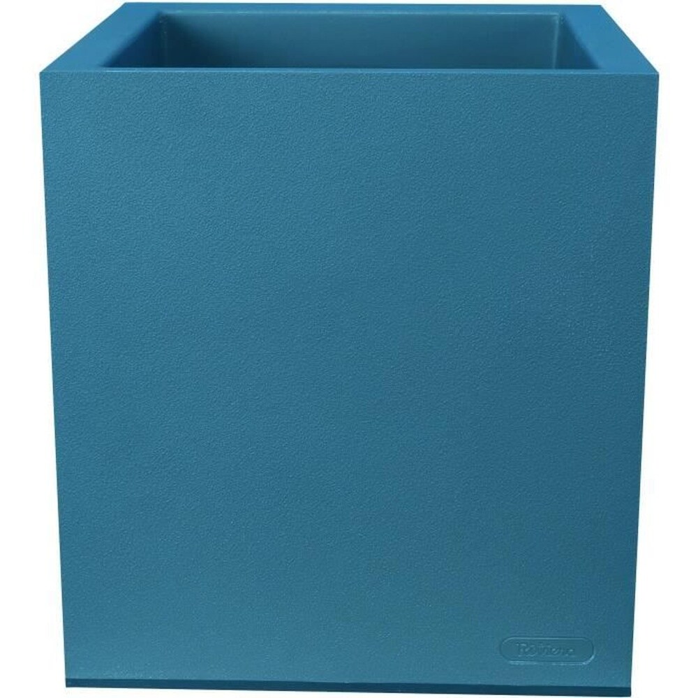Rechteckiger Blumenkasten RIVIERA GRANIT - Kunststoff - 60 x 30 cm - Blau