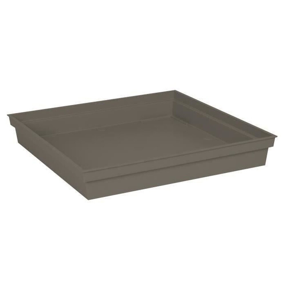 EDA EDA Toskana-Untertasse, quadratisch - 40 cm - Taupe 