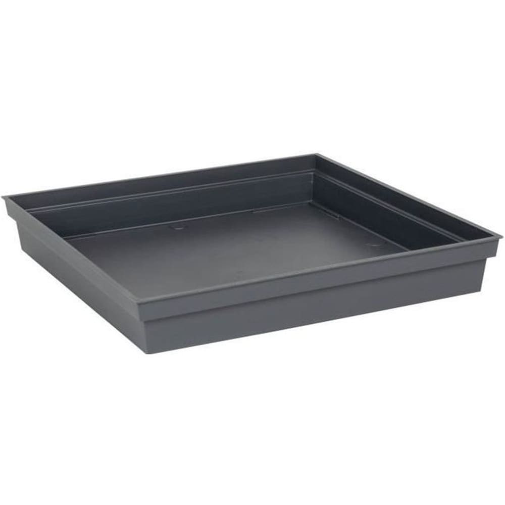 EDA EDA Toskana-Untertasse, quadratisch &ndash; 40 cm &ndash; Anthrazitgrau 