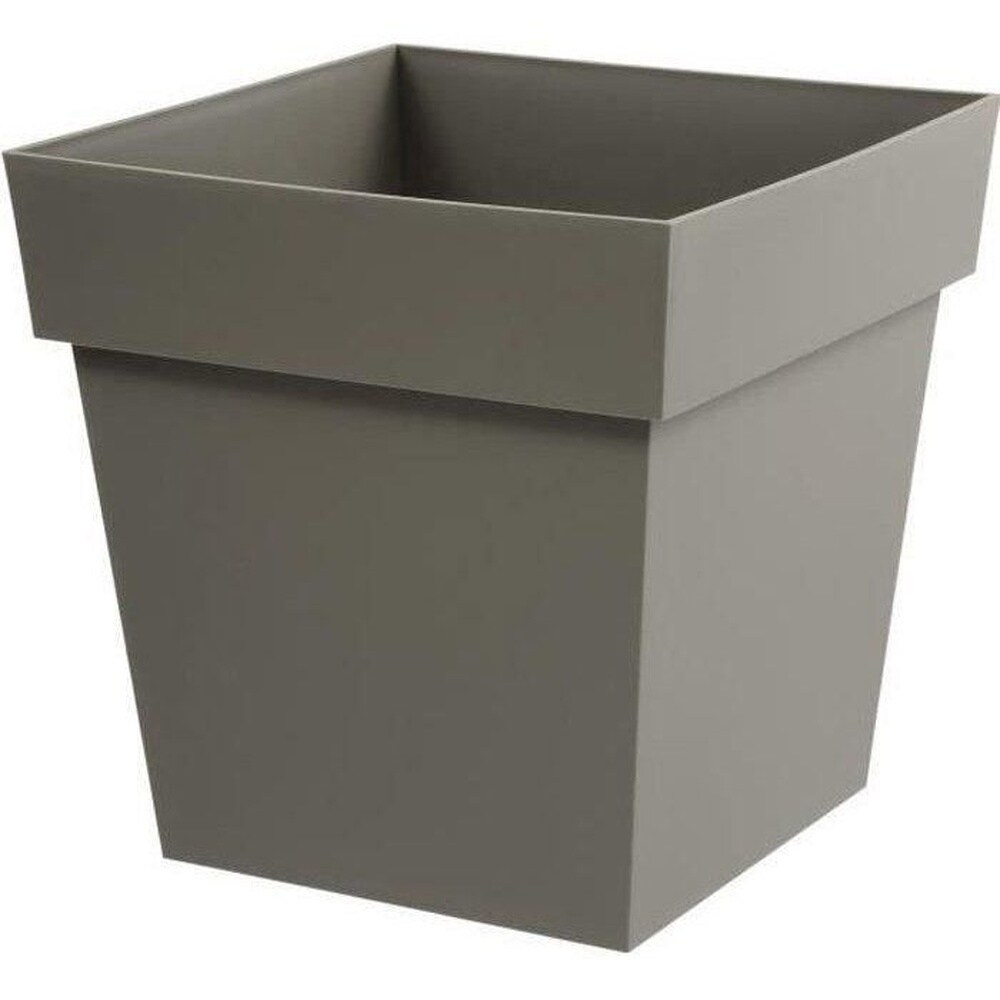 EDA Eda Toskana-Blumentopf, quadratisch &ndash; 39 x 39 x 39 cm (H) &ndash; 38 cm (L) &ndash; Taupe 