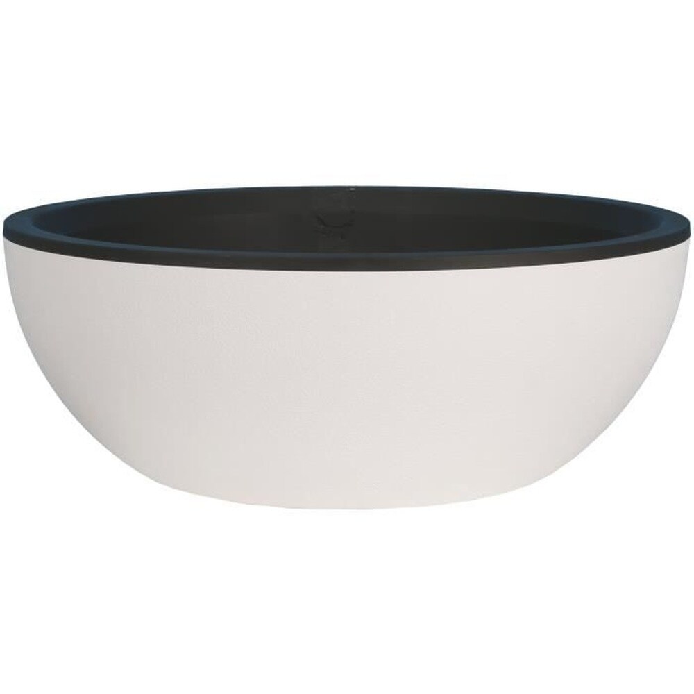 Riviera – Blumentopfzuschnitt – Granit D40 – Weiß