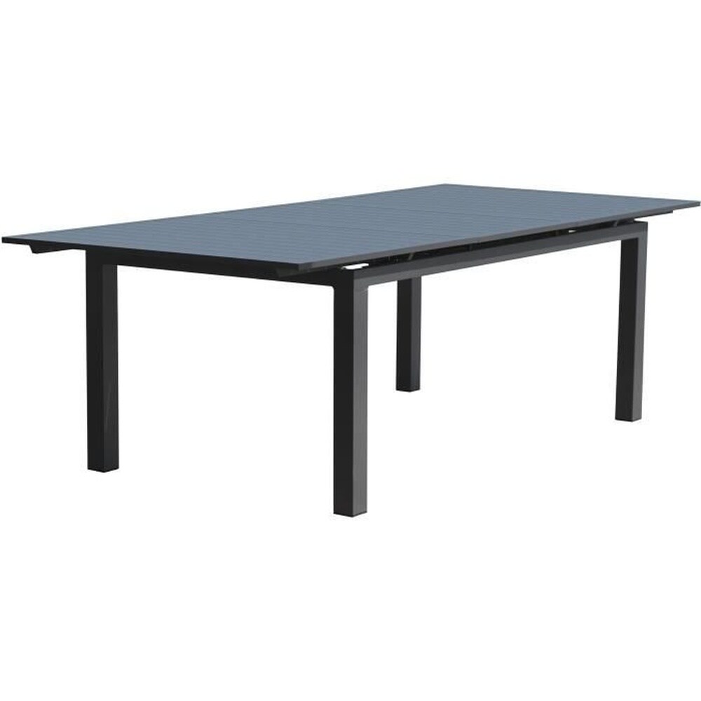 Ausziehbarer rechteckiger Gartentisch – Anthrazitgrau – Aluminium – 12 Personen – 240/300 x 100 cm – MIAMI – DCB GARDEN