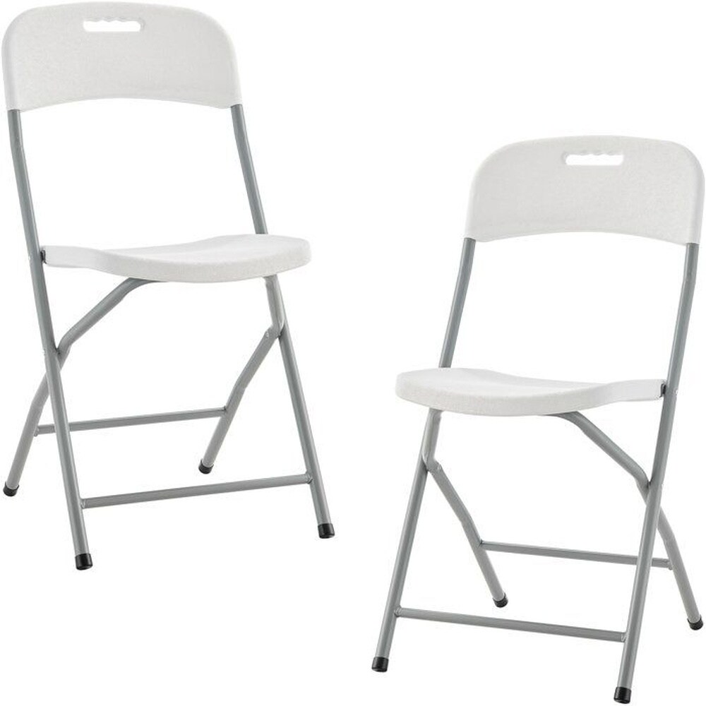 CALVI Set mit 2 Klappst&uuml;hlen &ndash; pulverbeschichtetes Stahlgestell &ndash; 42 x 42 x 87 cm &ndash; Stahlrohr &Oslash; 19 x 1 mm 