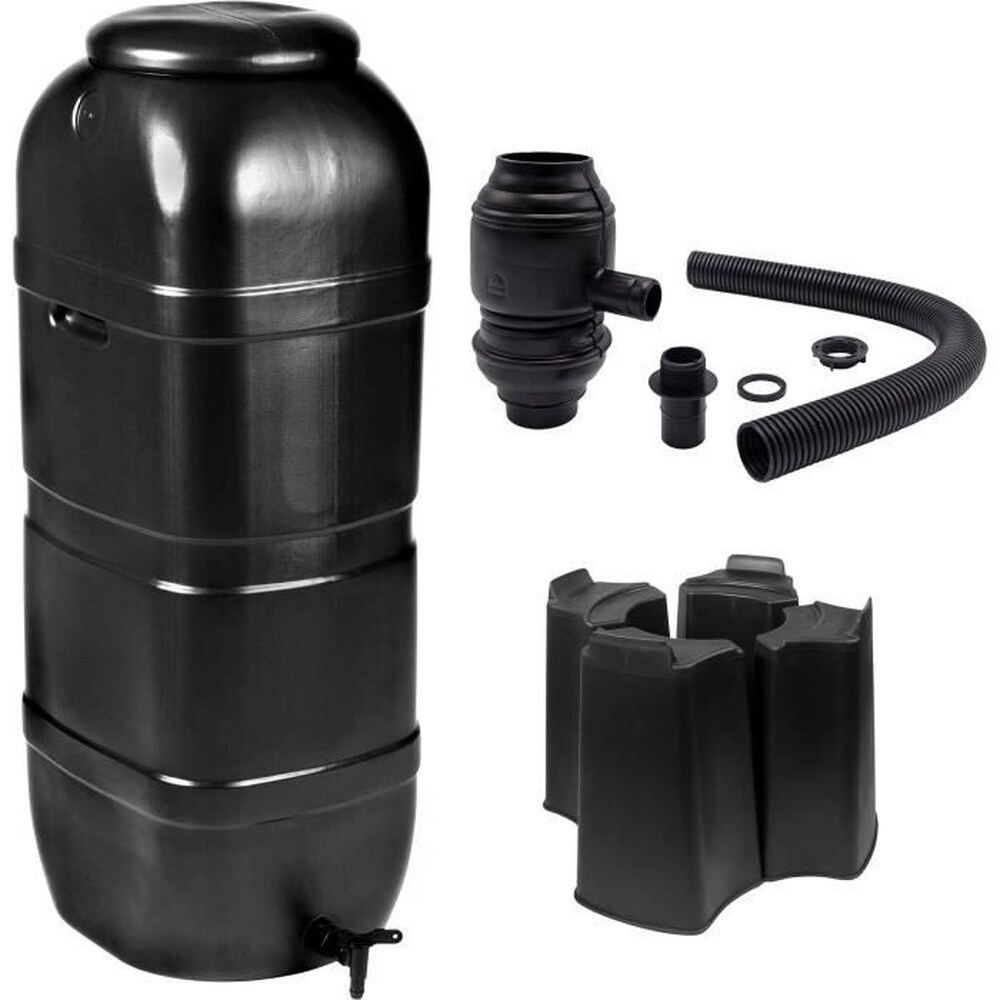 NATURE NATURE Wassersammelset – 100 Liter – Säulenform – UV-beständig – Hergestellt in Europa – Schwarz
